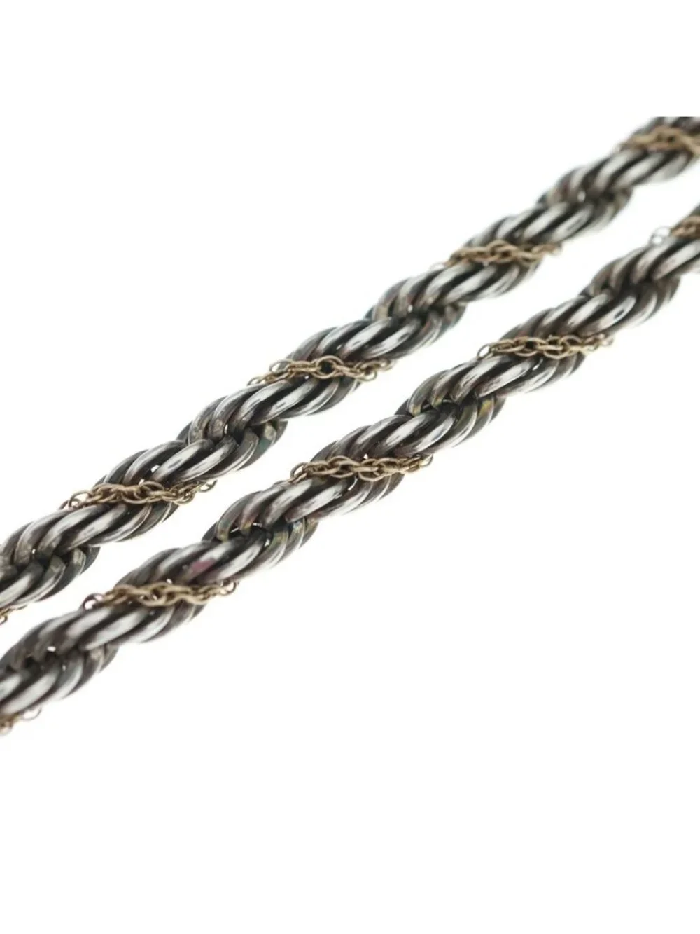 Tiffany & Co Twist Chain Necklace Silver Gold 14K